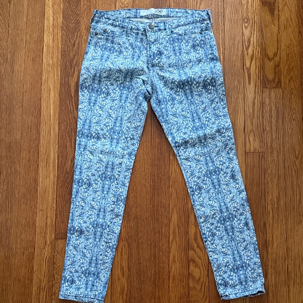 Joe's Jeans Women's Light Blue Patterned Skinny Jeans